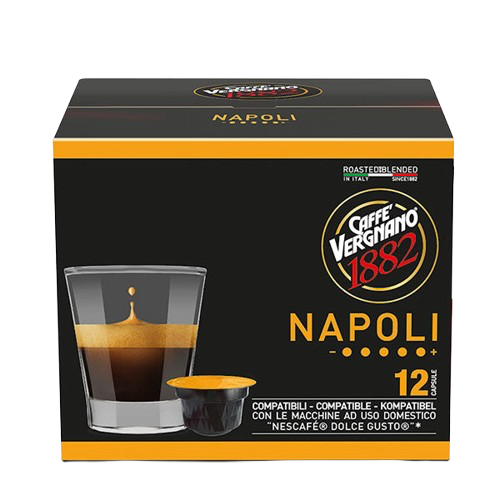 Caffè Vergnano Napoli 72 Capsule compatibili Nescafè Dolce Gusto