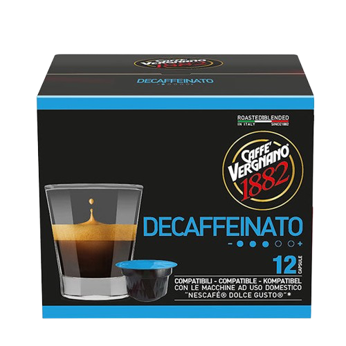 Caffè Vergnano Decaffeinato 72 Capsule compatibili Nescafè Dolce Gusto